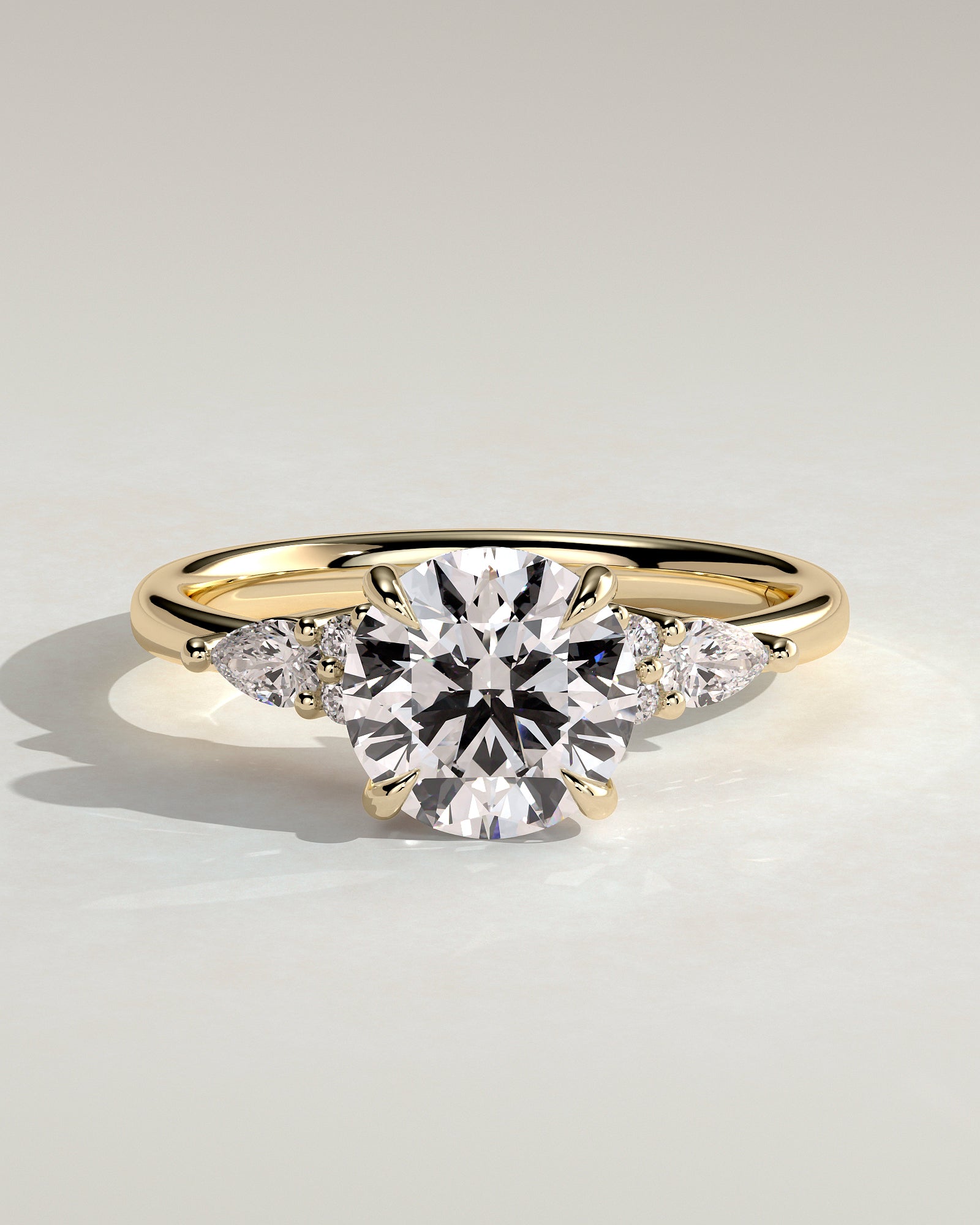 2.0CT Round Lab Grown Diamond Cluster Engagement Ring