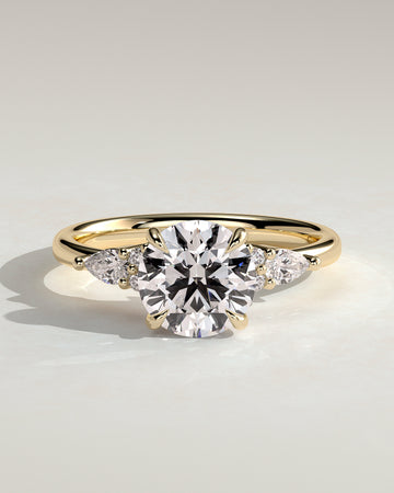 2.0CT Round Lab Grown Diamond Cluster Engagement Ring