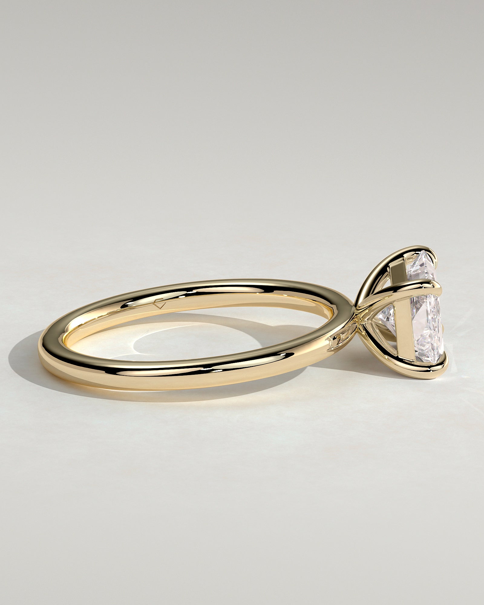 2.0CT East West Radiant Lab Grown Diamond Solitaire Engagement Ring