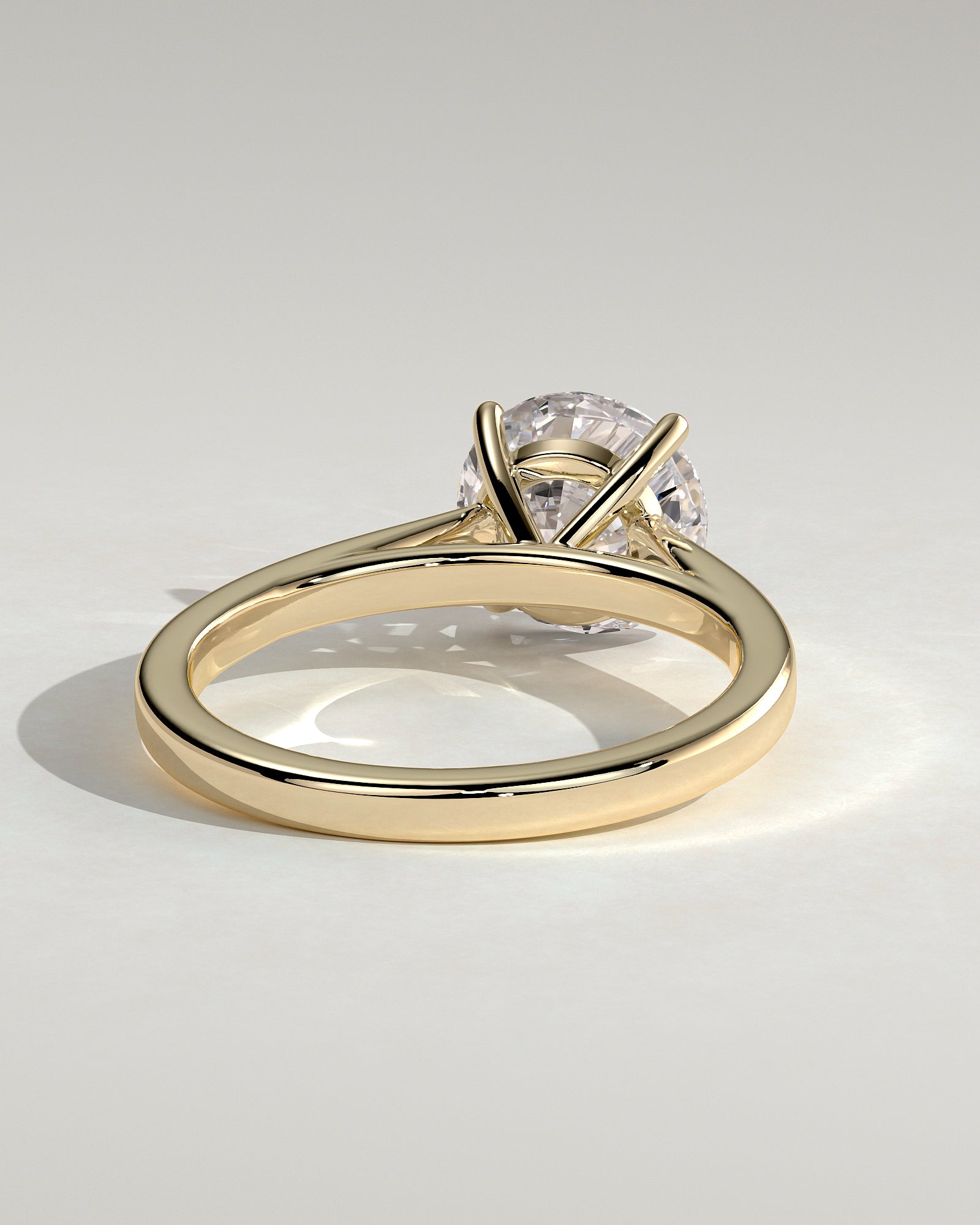 2.0CT Round Lab Grown Diamond Cathedral Engagement Ring