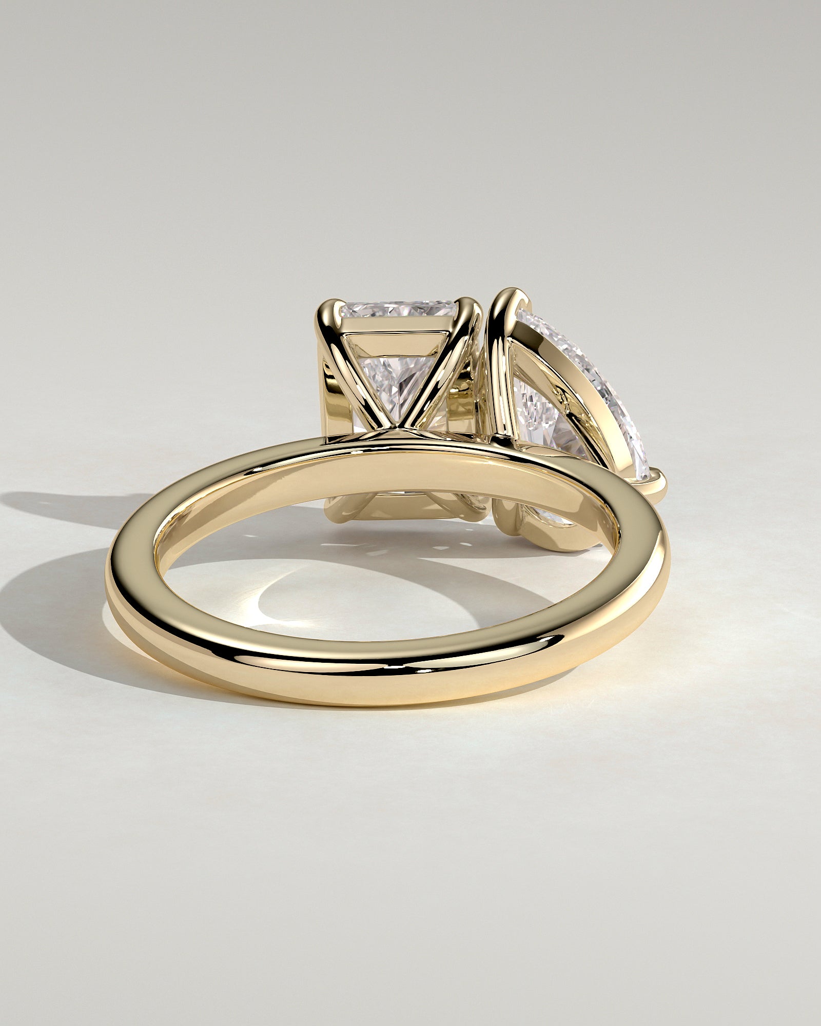 1.50CT Pear & 1.80CT Radiant Lab Grown Diamond Toi et Moi Engagement Ring