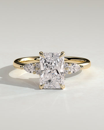 2.0CT Radiant Cut Lab Grown Diamond Cluster Engagement Ring