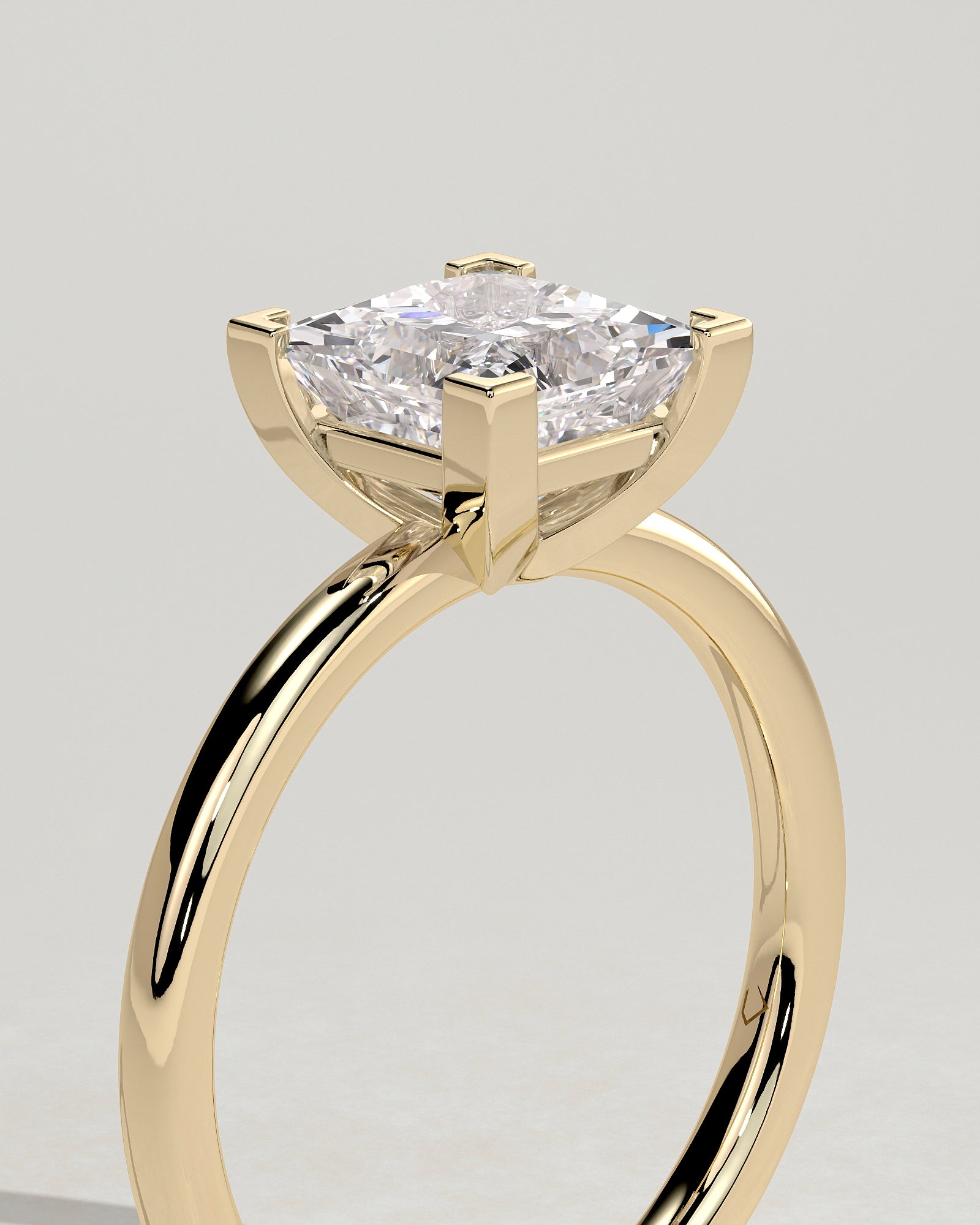 2.0CT Princess Lab Grown Diamond Solitaire Engagement Ring