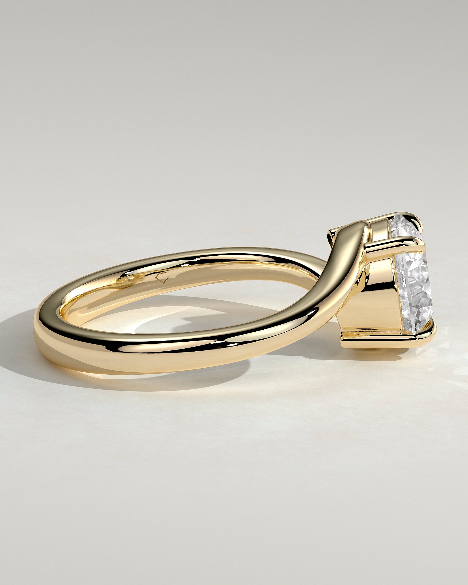 2.0CT Round Lab Grown Diamond Bypass Engagement Ring