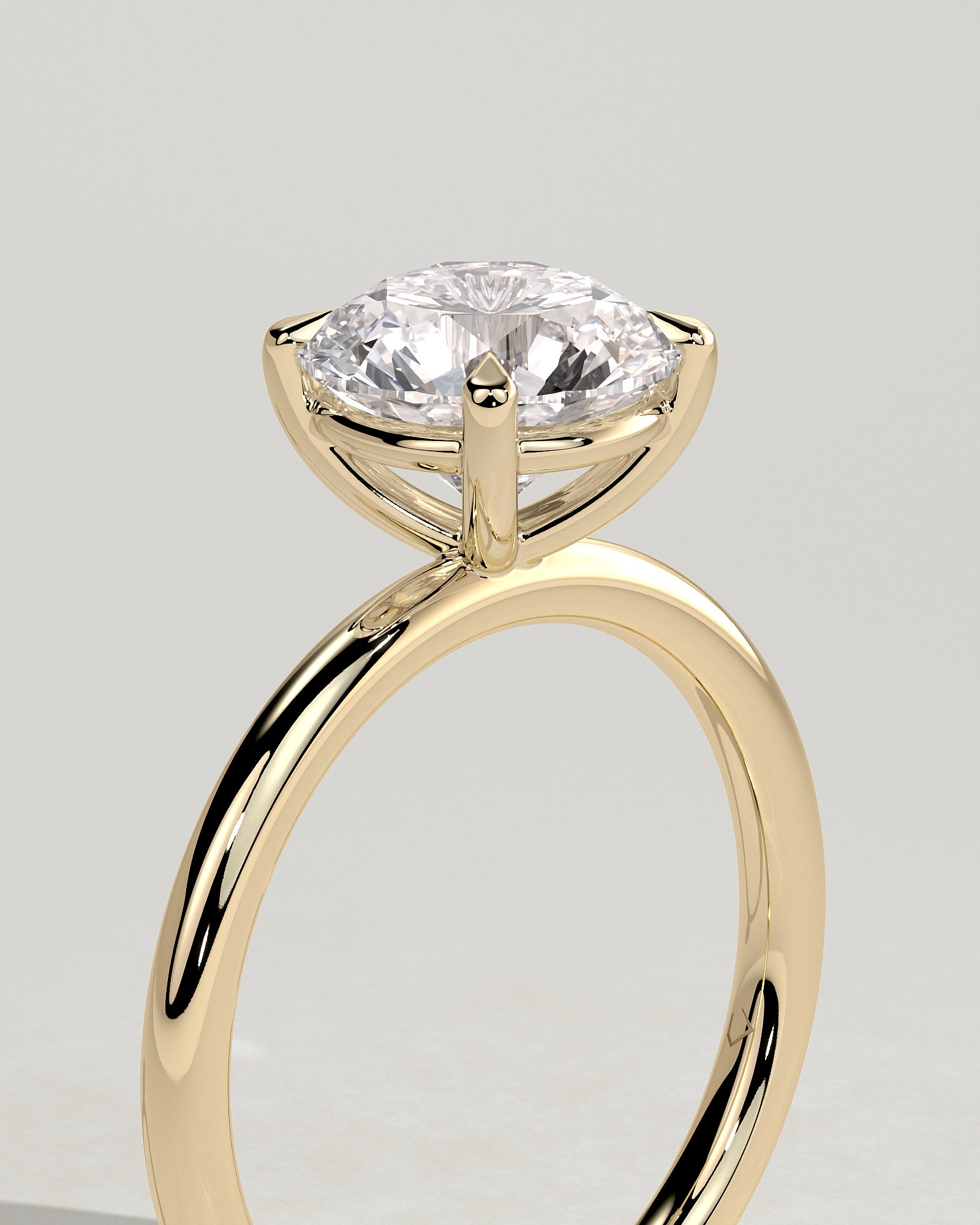2.0CT Round Lab Grown Diamond Solitaire Engagement Ring