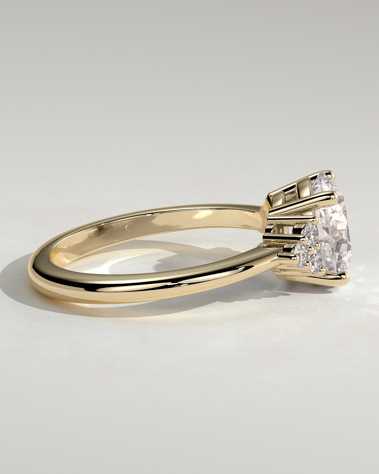 2.0CT Round Cut Lab Grown Diamond Cluster Engagement Ring