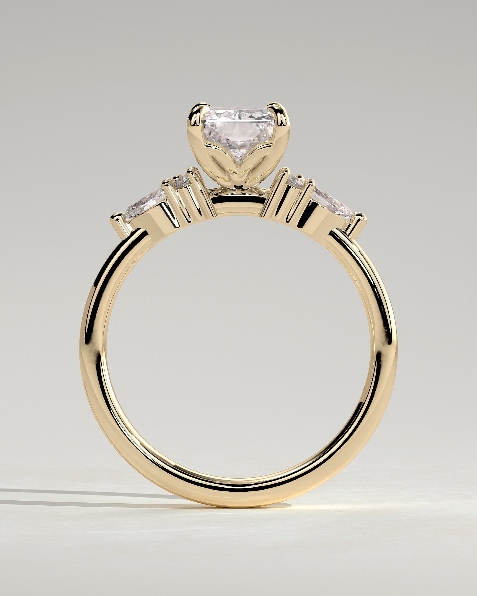 2.0CT Radiant Cut Lab Grown Diamond Cluster Engagement Ring