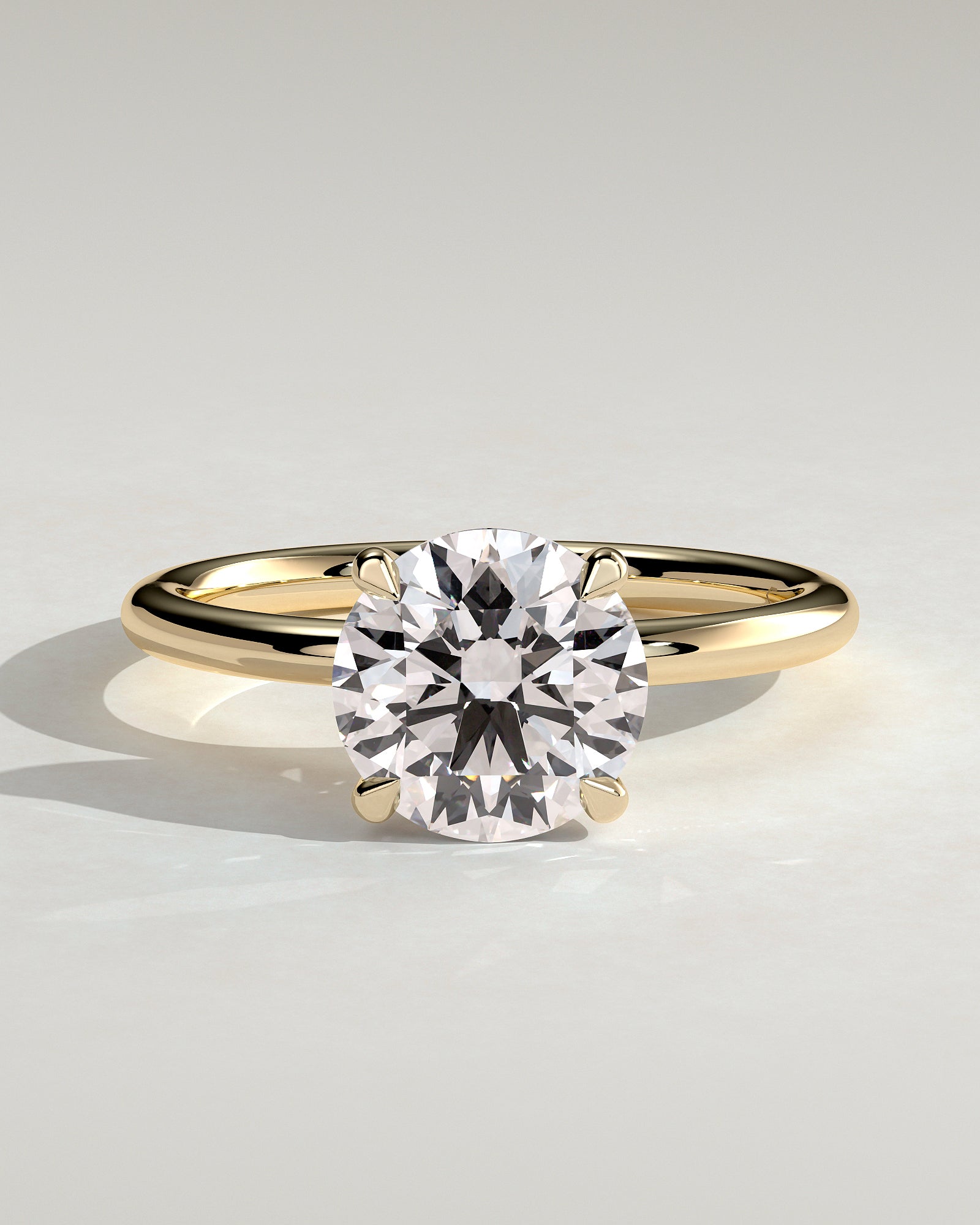 2.0CT Round Lab Grown Diamond Solitaire Engagement Ring