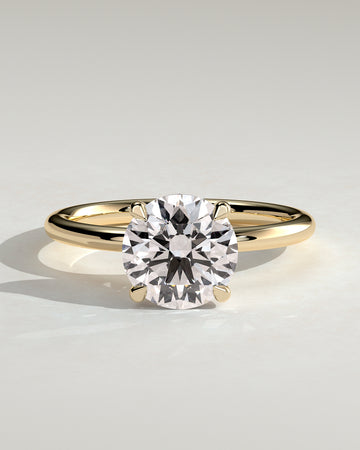 2.0CT Round Lab Grown Diamond Solitaire Engagement Ring