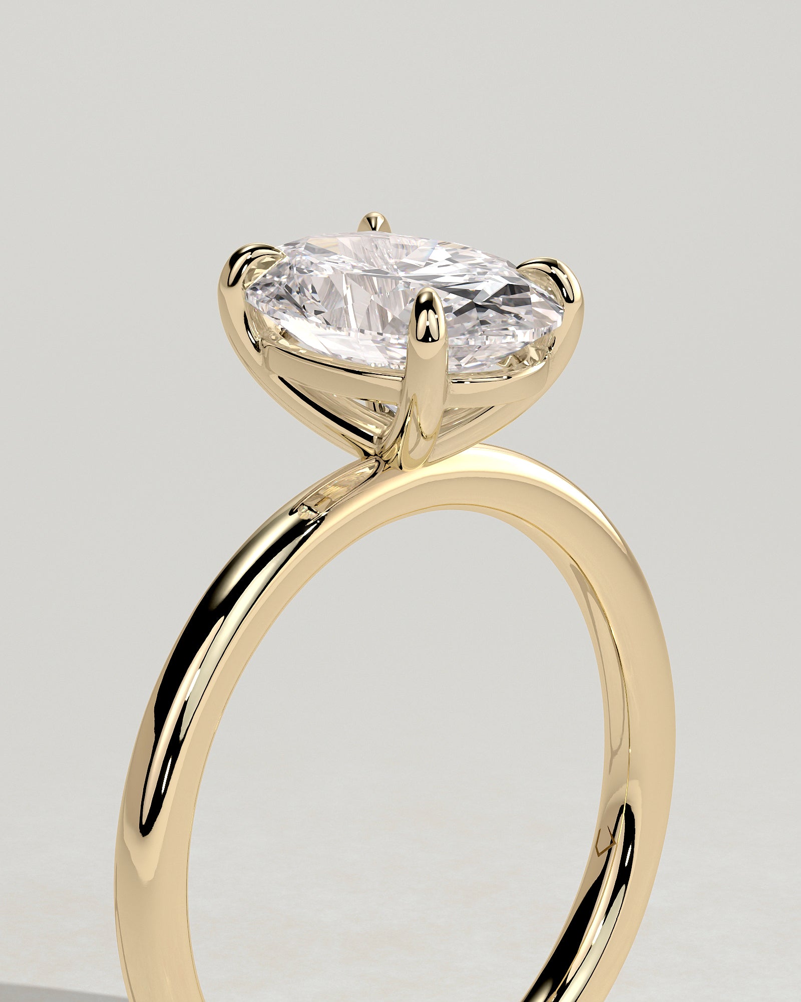 2.0CT Oval Lab Grown Diamond Solitaire Engagement Ring