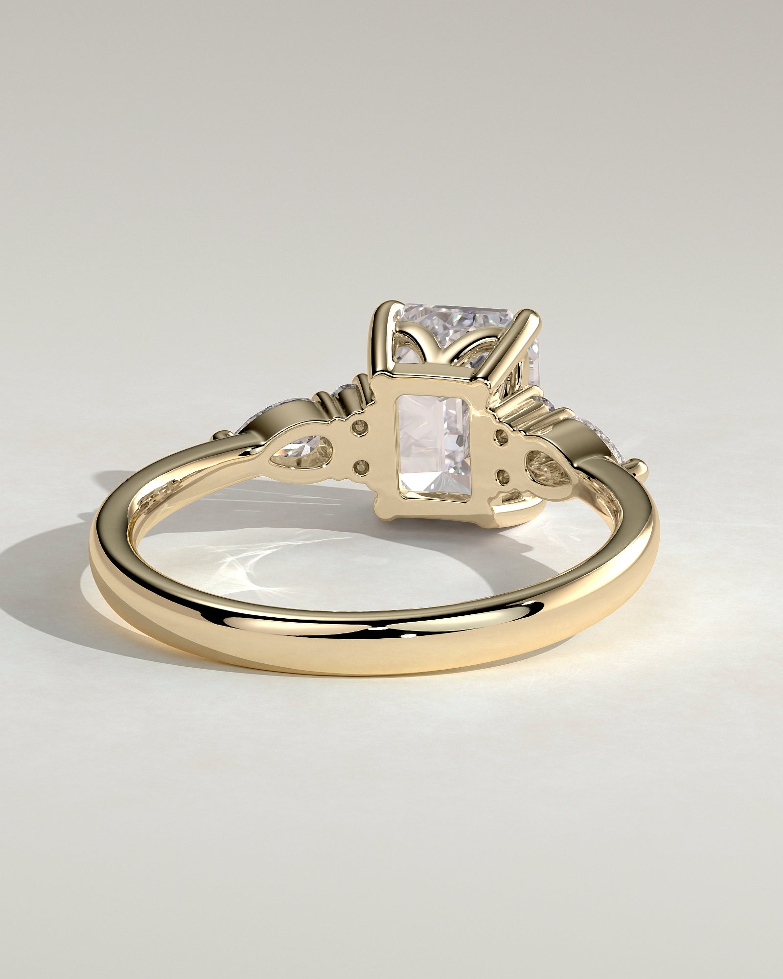 2.0CT Emerald Cut Lab Grown Diamond Cluster Engagement Ring