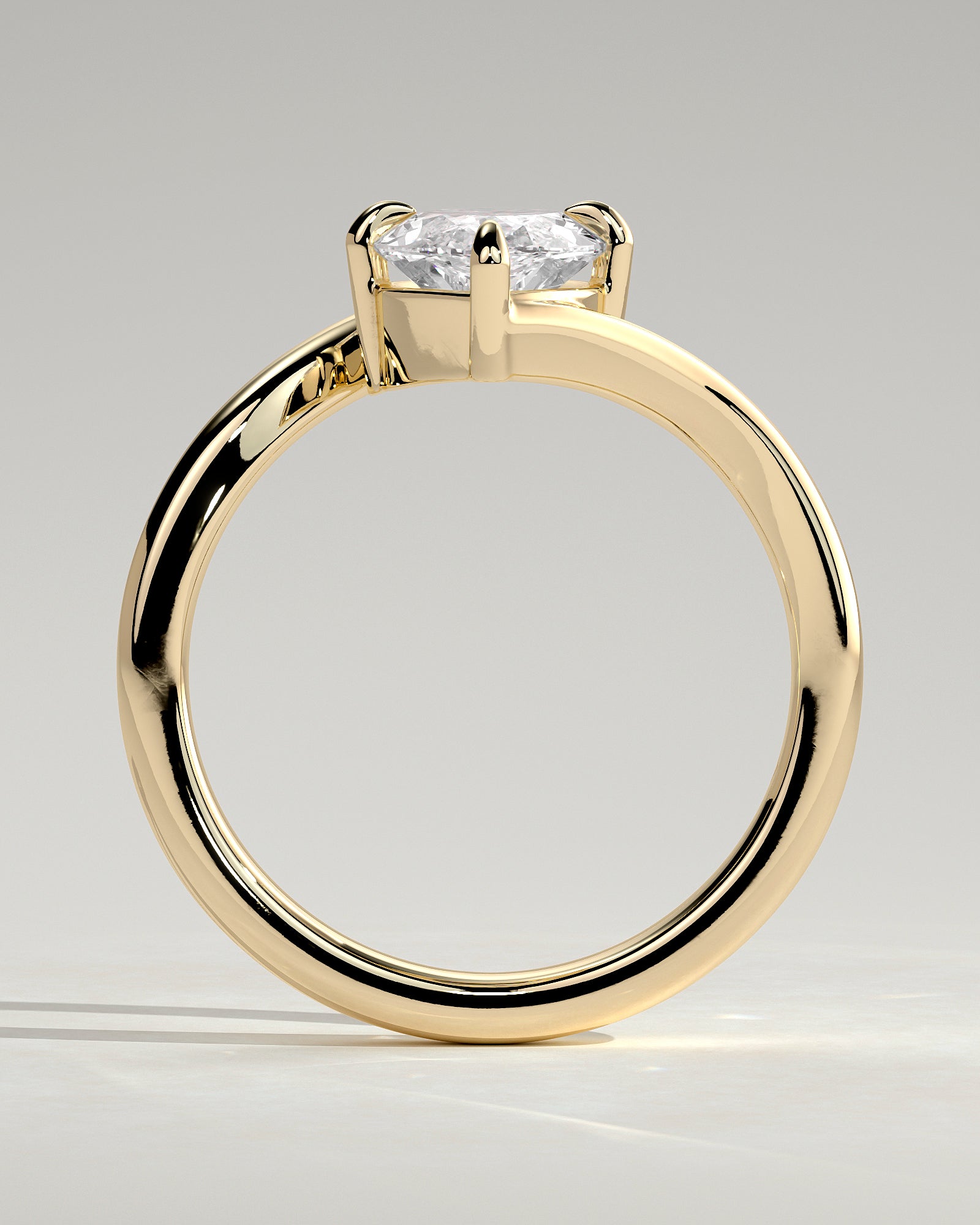 2.0CT Marquise Lab Grown Diamond Unique Bypass Engagement Ring