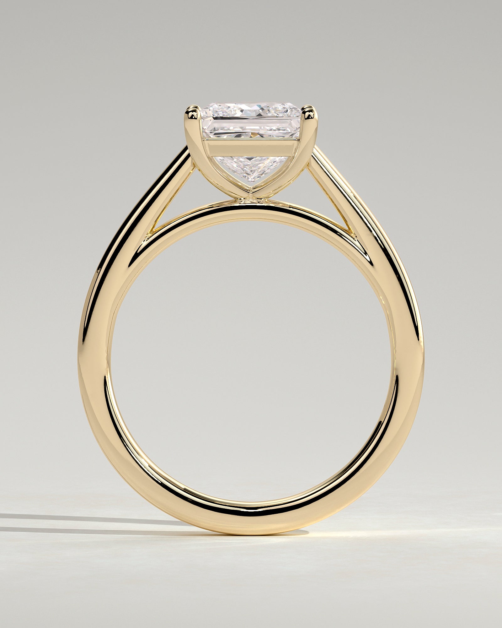 2.0CT Princess Lab Grown Diamond Cathedral Engagement Ring