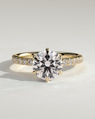 2.0CT Round Lab Grown Diamond Hidden Halo Pave Engagement Ring