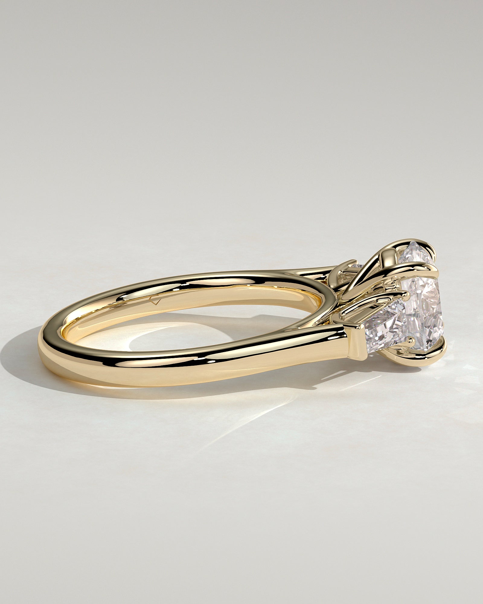 2.0CT Round Lab Grown Diamond Three Stone Engagement Rings