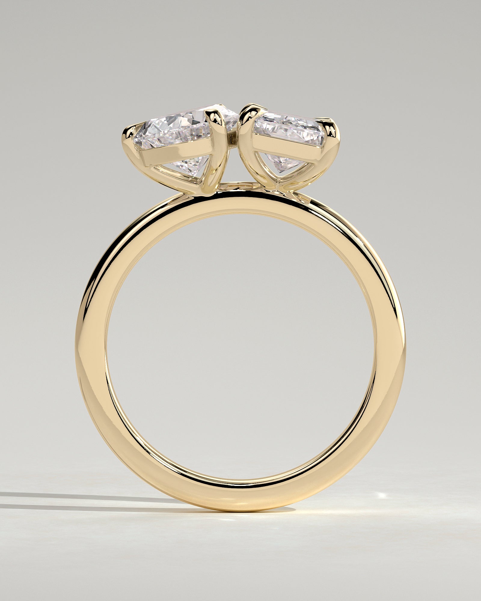 1.50CT Pear & 1.80CT Radiant Lab Grown Diamond Toi et Moi Engagement Ring