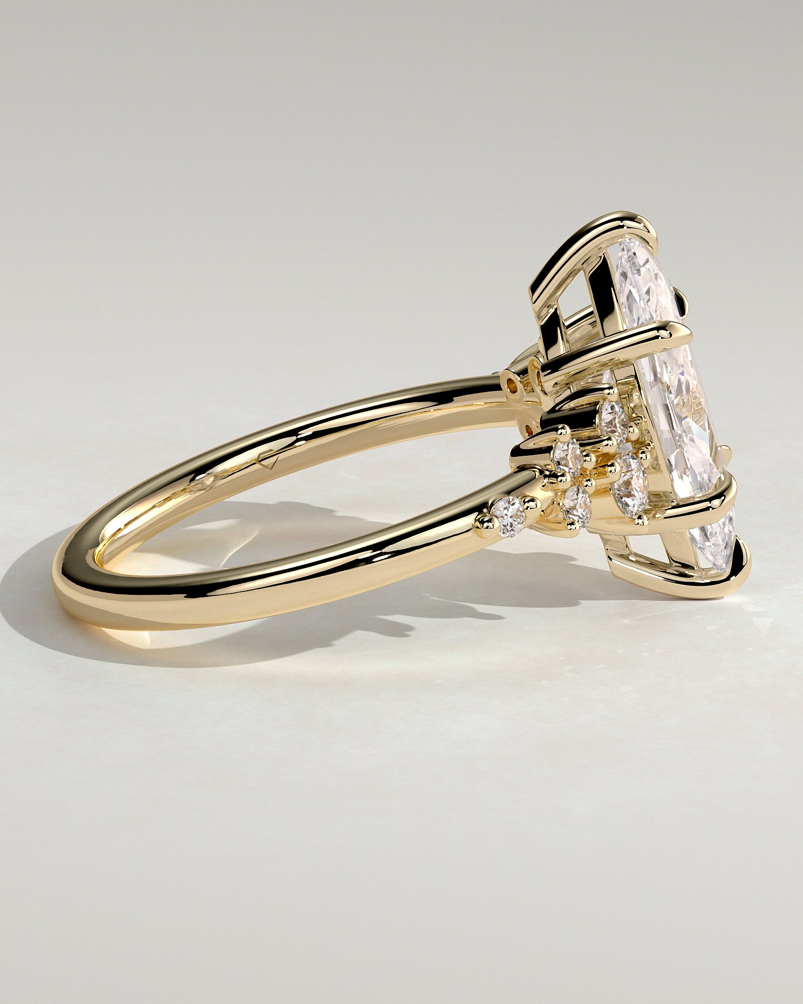2.0CT Marquise Lab Grown Diamond Cluster Engagement Ring