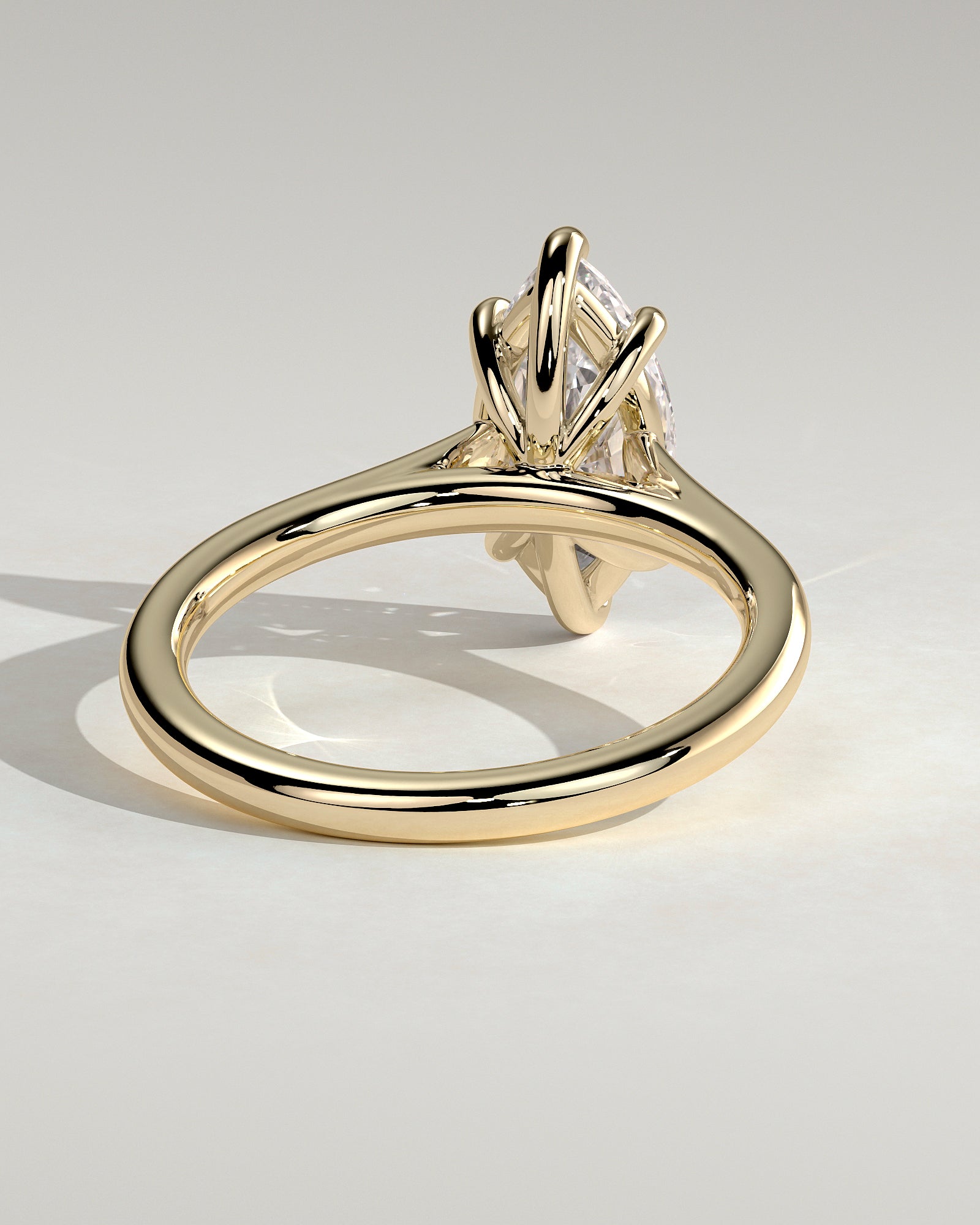 2.0CT Marquise Lab Grown Diamond Cathedral Engagement Ring