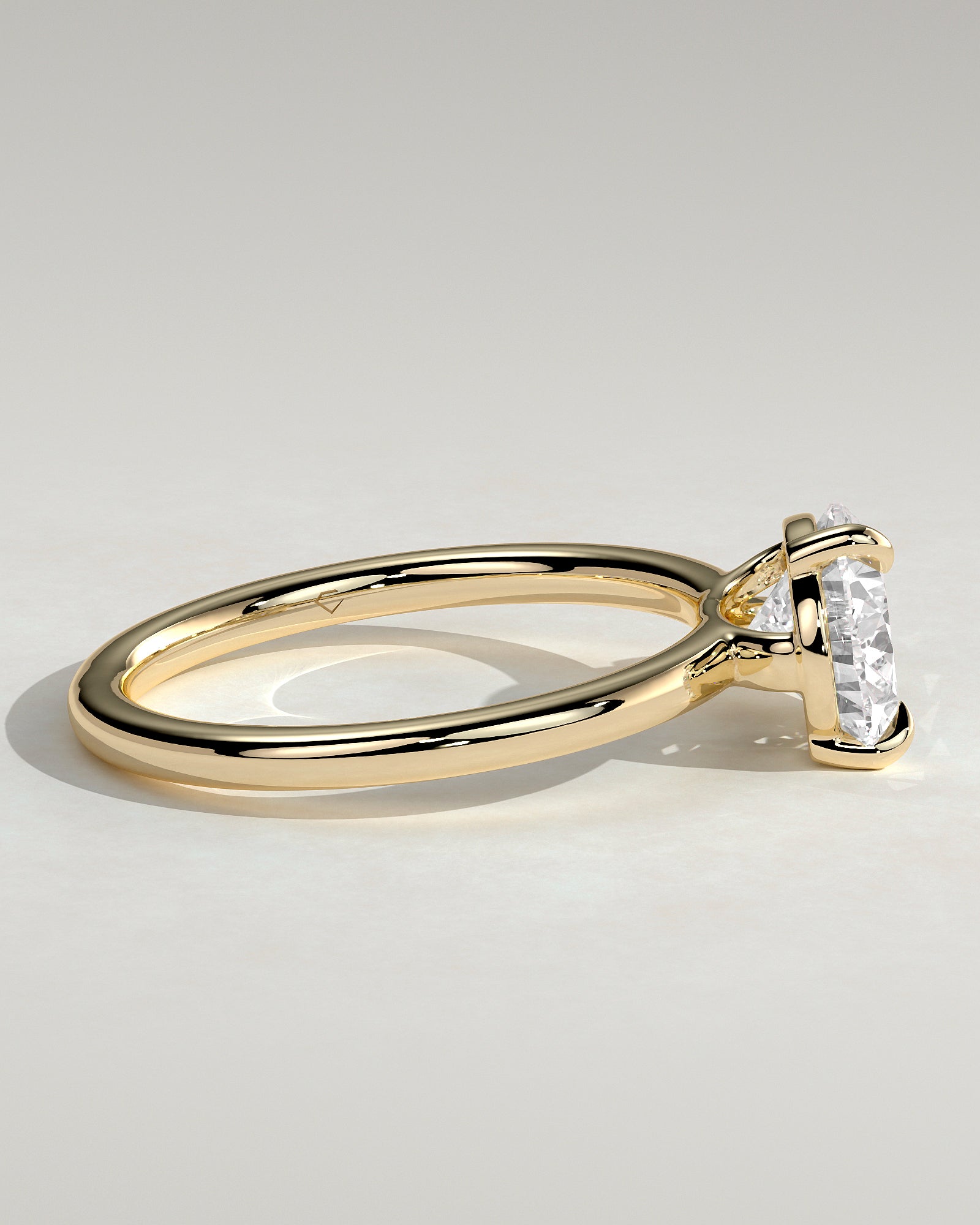 2.0CT East West Pear Lab Grown Diamond Solitaire Engagement Ring