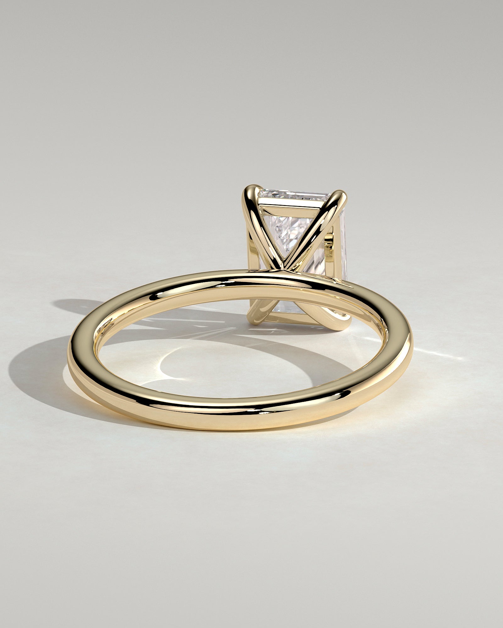 2.0CT Emerald Cut Lab Grown Diamond Solitaire Engagement Ring