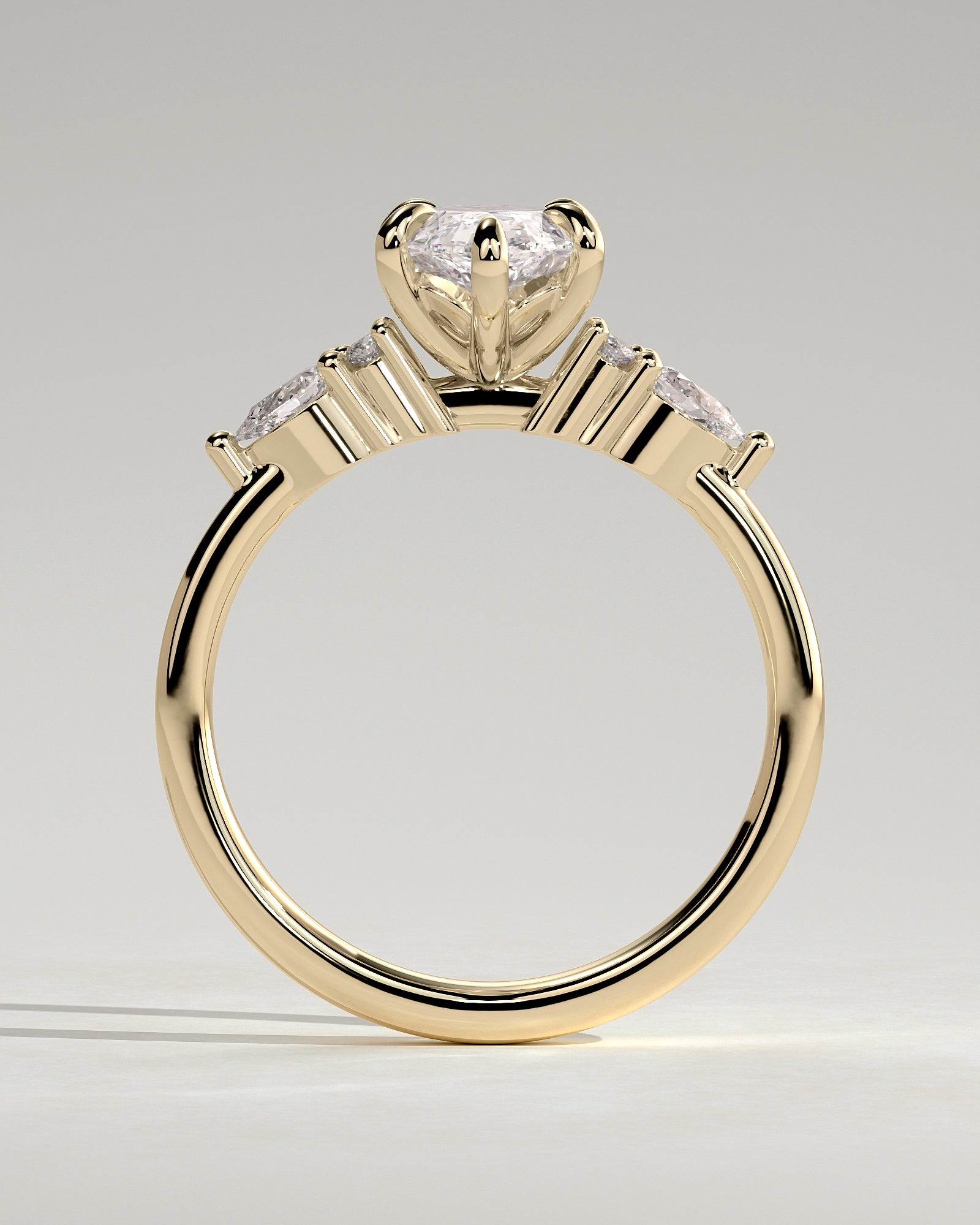 2.0CT Marquise Lab Grown Diamond Cluster Engagement Ring