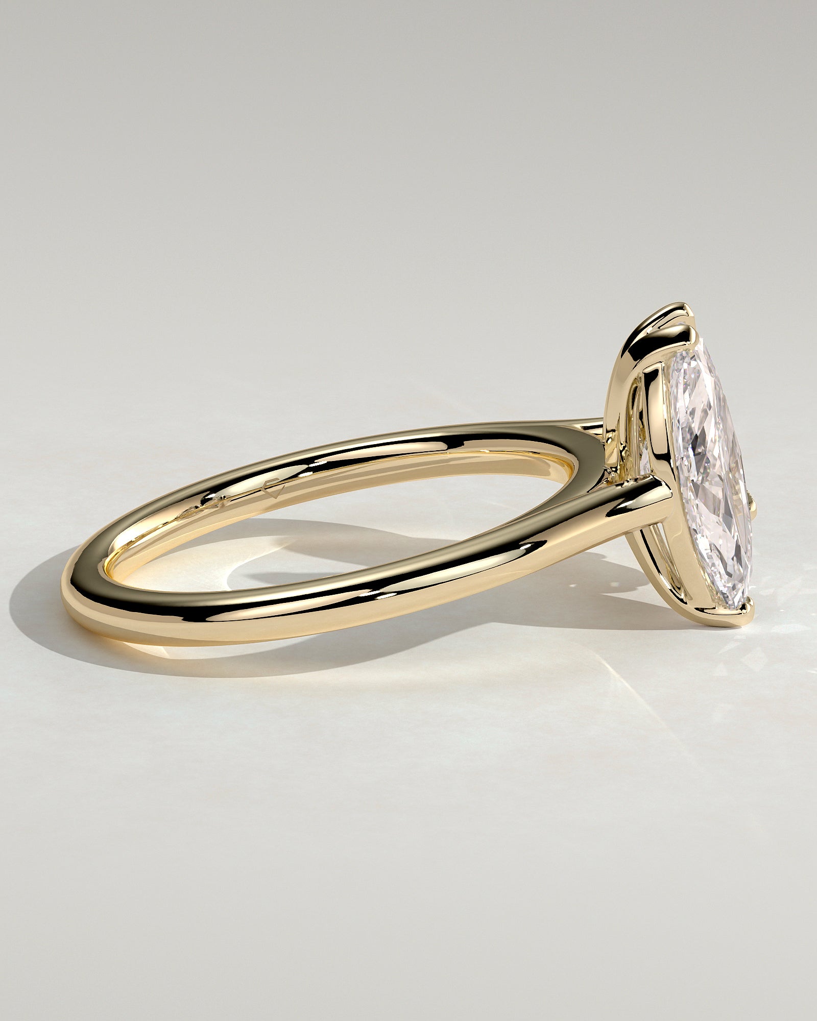 1.50CT Marquise & 1.80CT Pear Lab Grown Diamond Cathedral Toi et Moi Engagement Ring