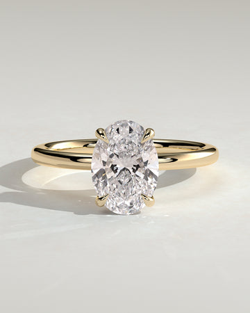 2.0CT Oval Lab Grown Diamond Solitaire Engagement Ring