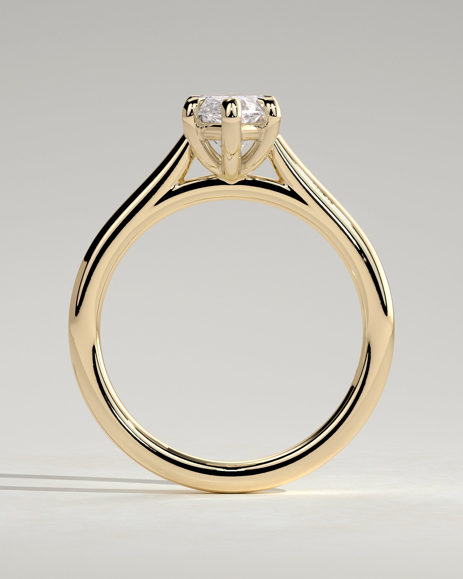 2.0CT Marquise Lab Grown Diamond Cathedral Engagement Ring