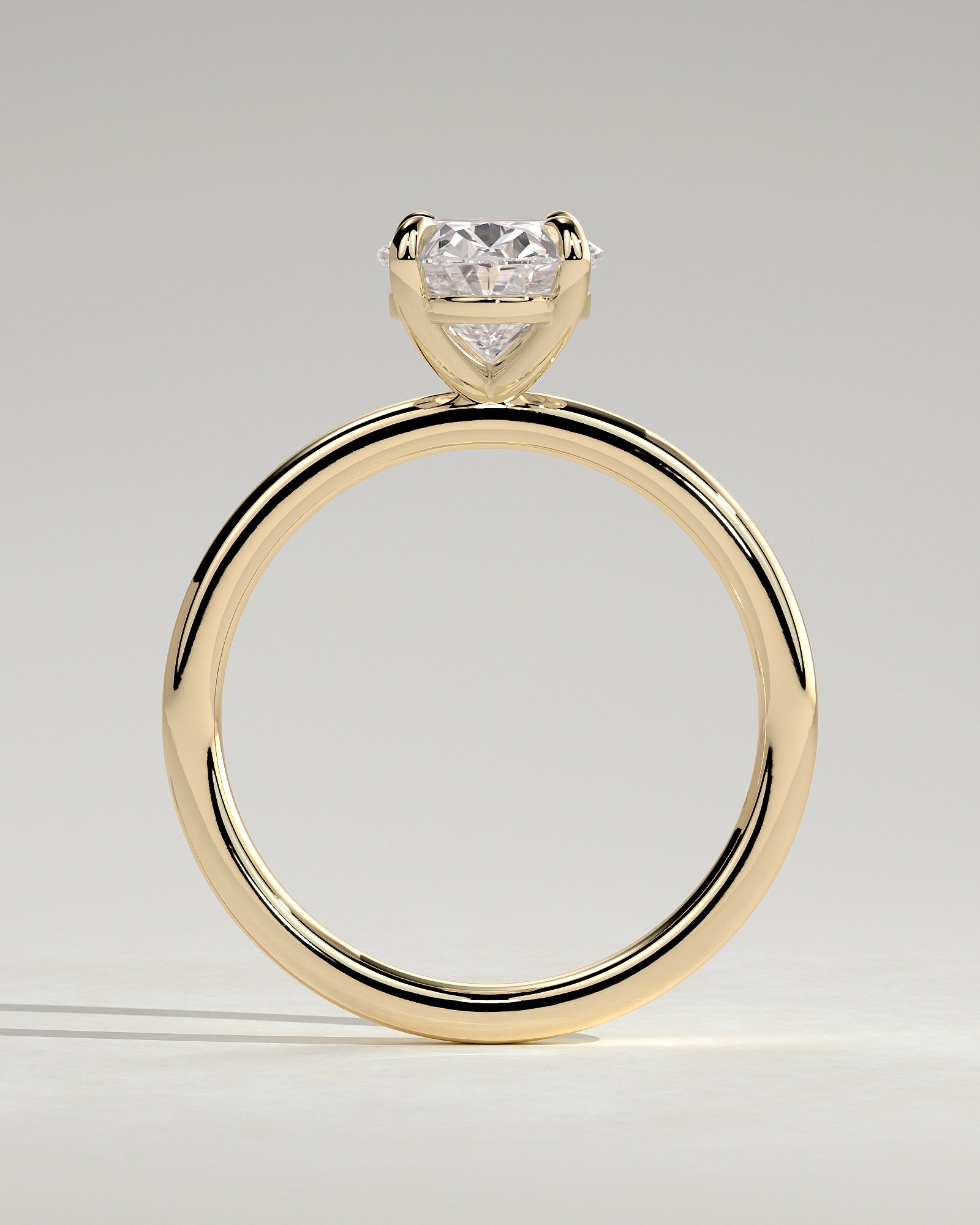 2.0CT Oval Lab Grown Diamond Solitaire Engagement Ring