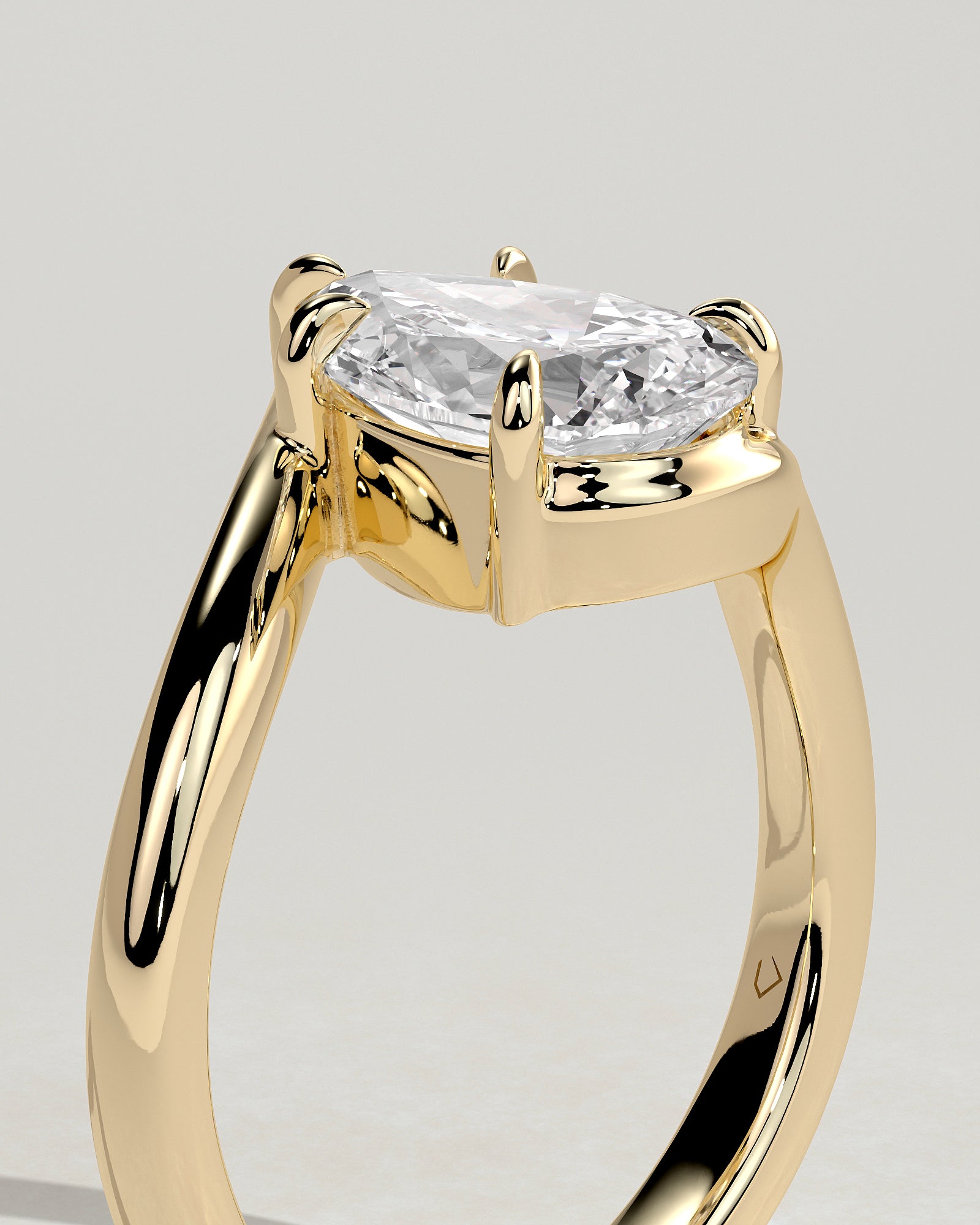 2.0CT Pear Lab Grown Diamond Bypass Engagement Ring