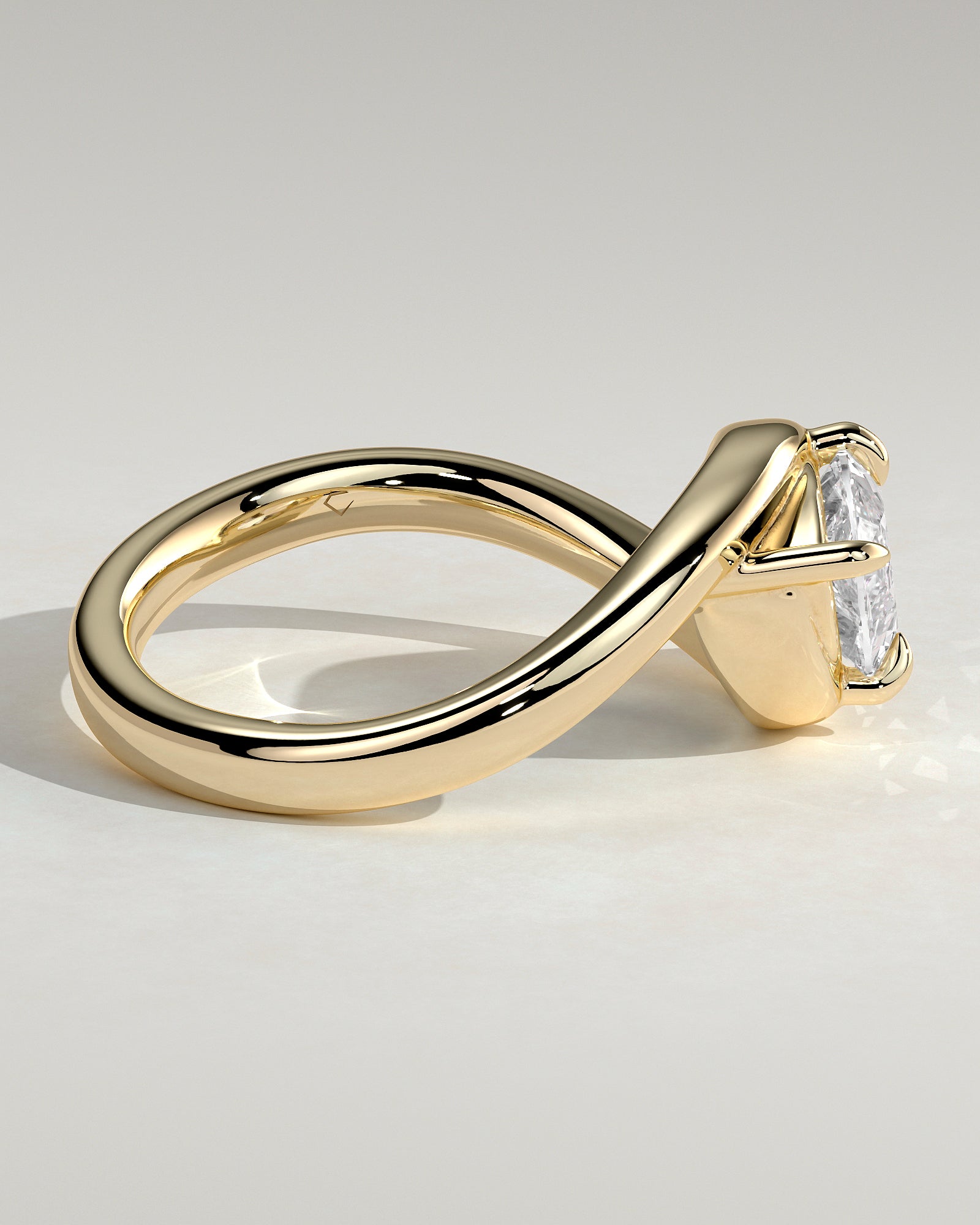 2.0CT East West Marquise Lab Grown Diamond Unique Bypass Engagement Ring