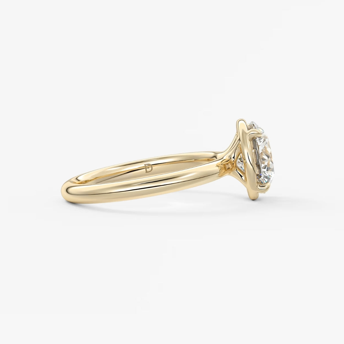 2.0CT Bezel Set Round Cut Lab Grown Diamond Solitaire Engagement Ring