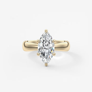 2.0CT Marquise Lab Grown Diamond Thick Band Engagement Ring