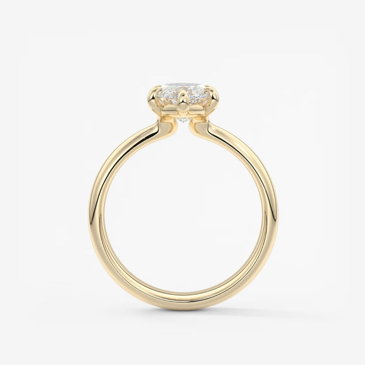 2.0CT Marquise Lab Grown Diamond Thick Band Engagement Ring