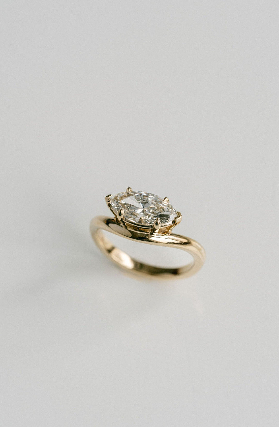 1.50CT East West Marquise Lab Grown Diamond Wave Band Engagement Ring