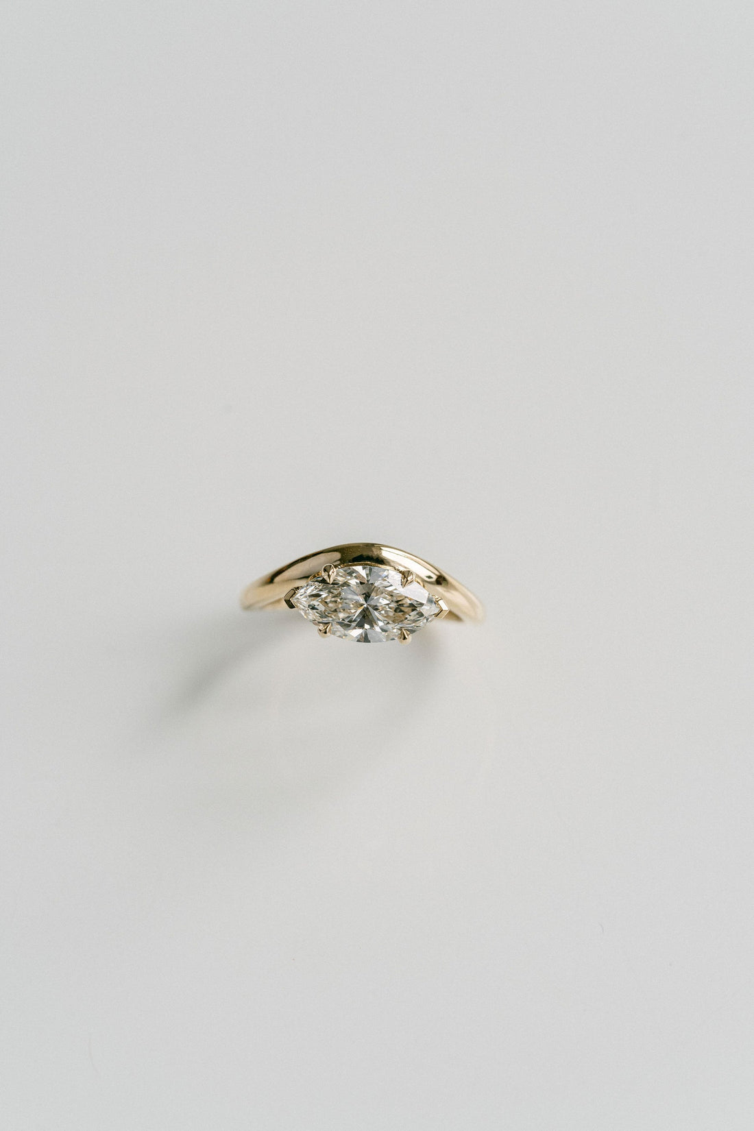 1.50CT East West Marquise Lab Grown Diamond Wave Band Engagement Ring