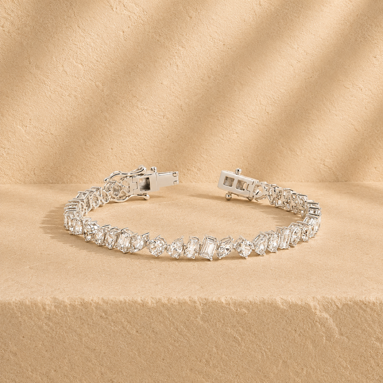 Mixed Shape Lab Grown Diamond Tennis Bracelet