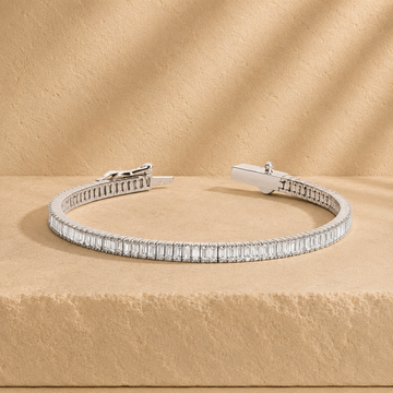 Baguette Lab Grown Diamond Tennis Bracelet
