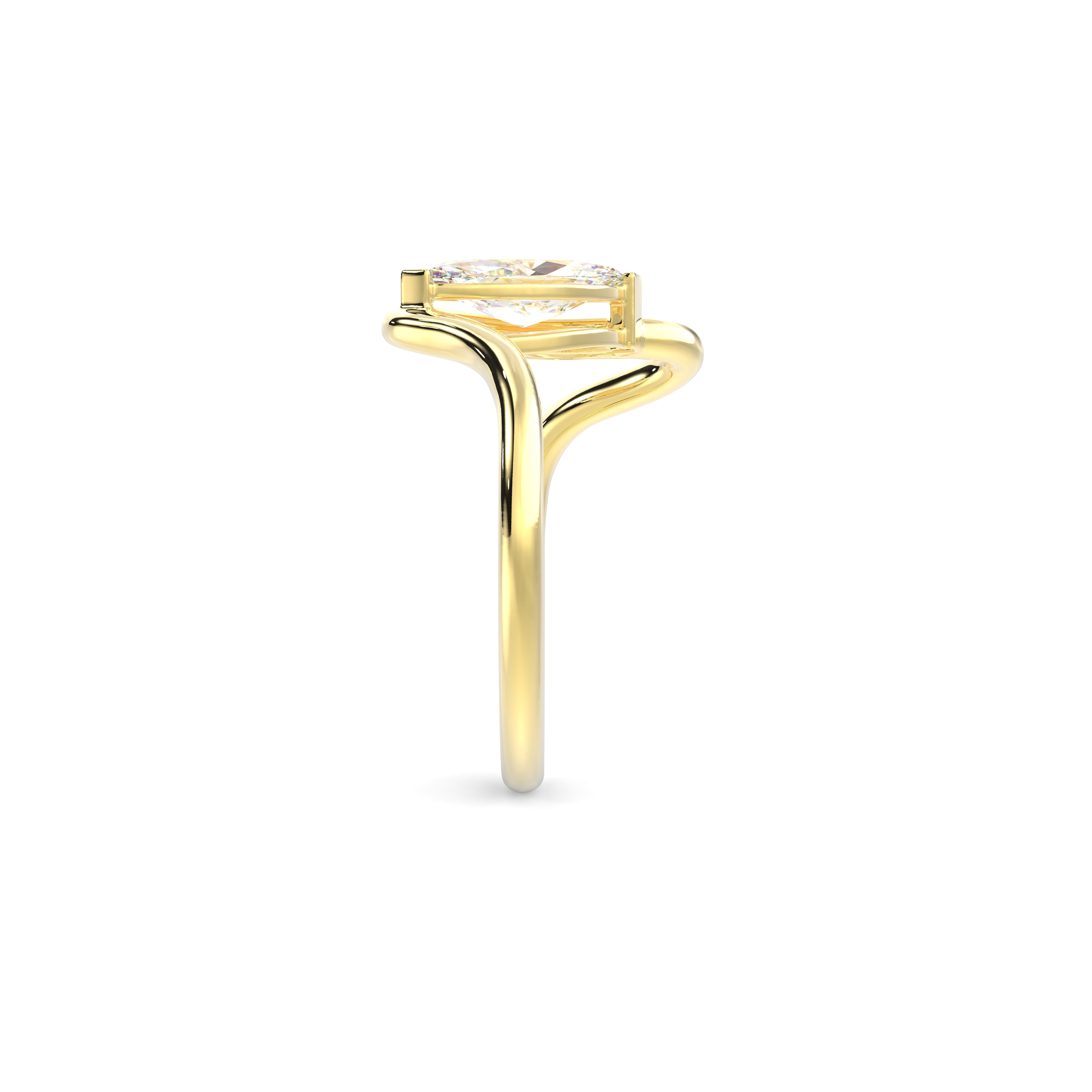 2.0CT Marquise Lab Grown Diamond Bypass Engagement Ring