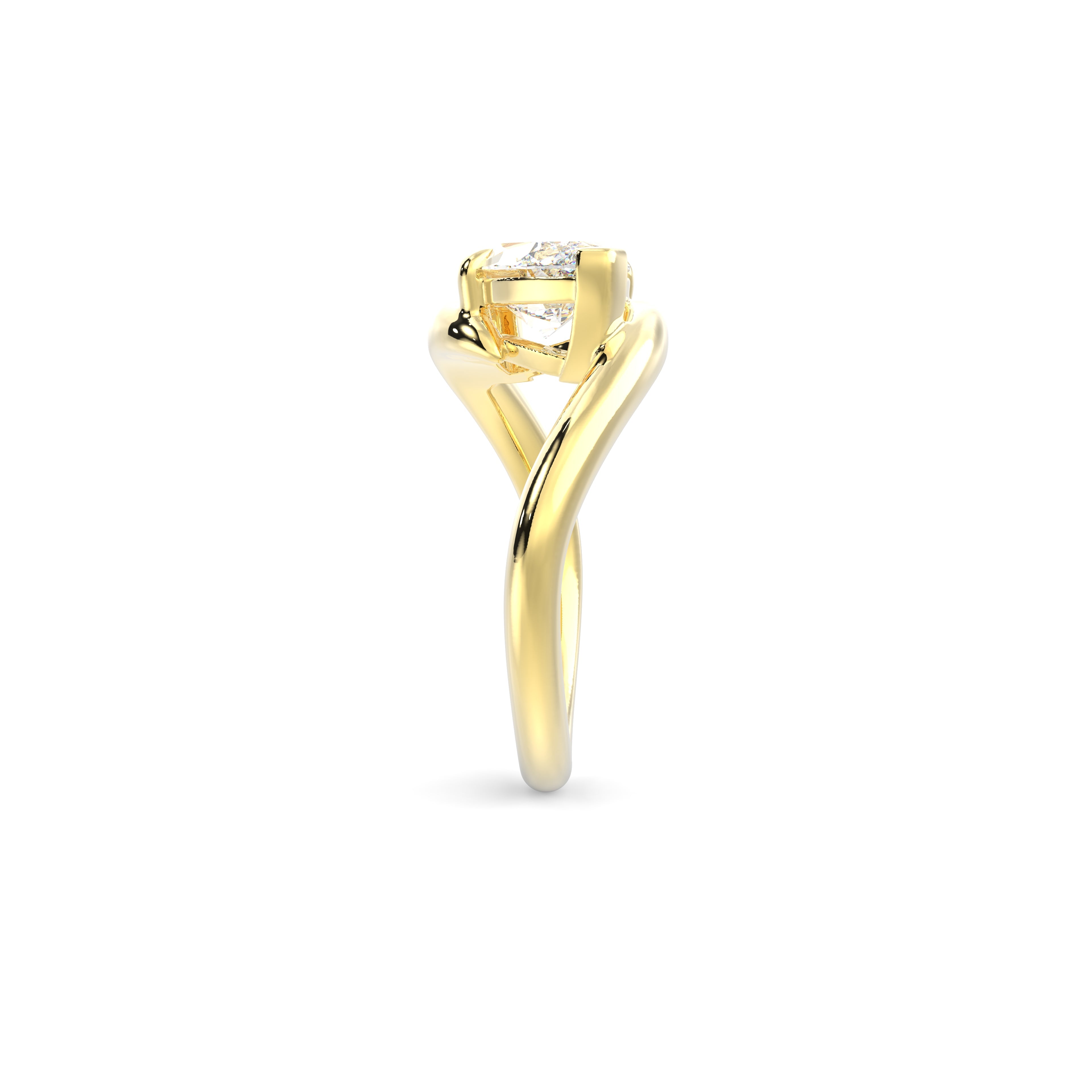 2.0CT East West Marquise Lab Grown Diamond Bypass Engagement Ring