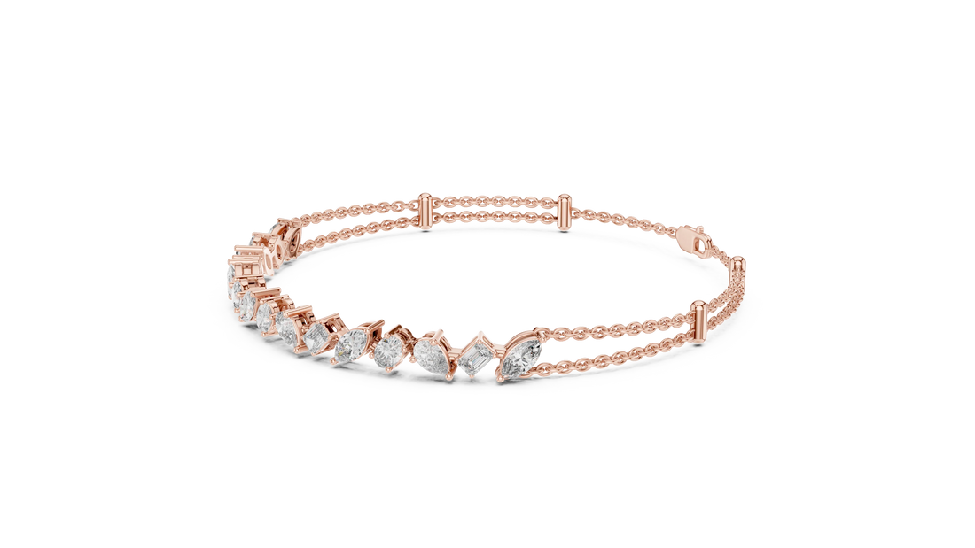 Mixed Shape Lab Grown Diamond Bracelet