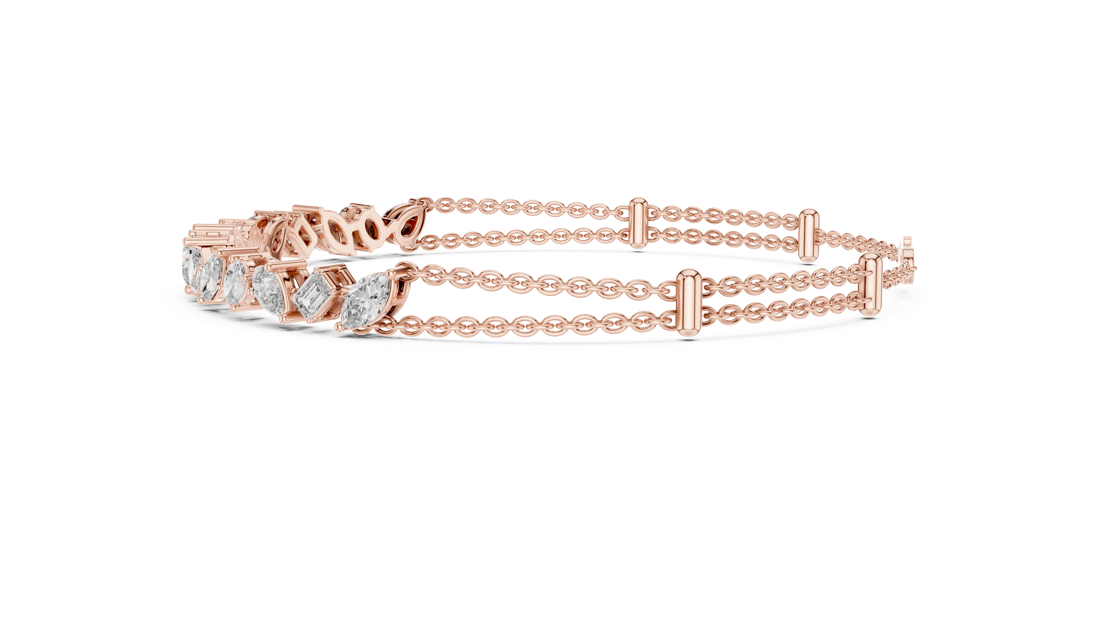 Mixed Shape Lab Grown Diamond Bracelet
