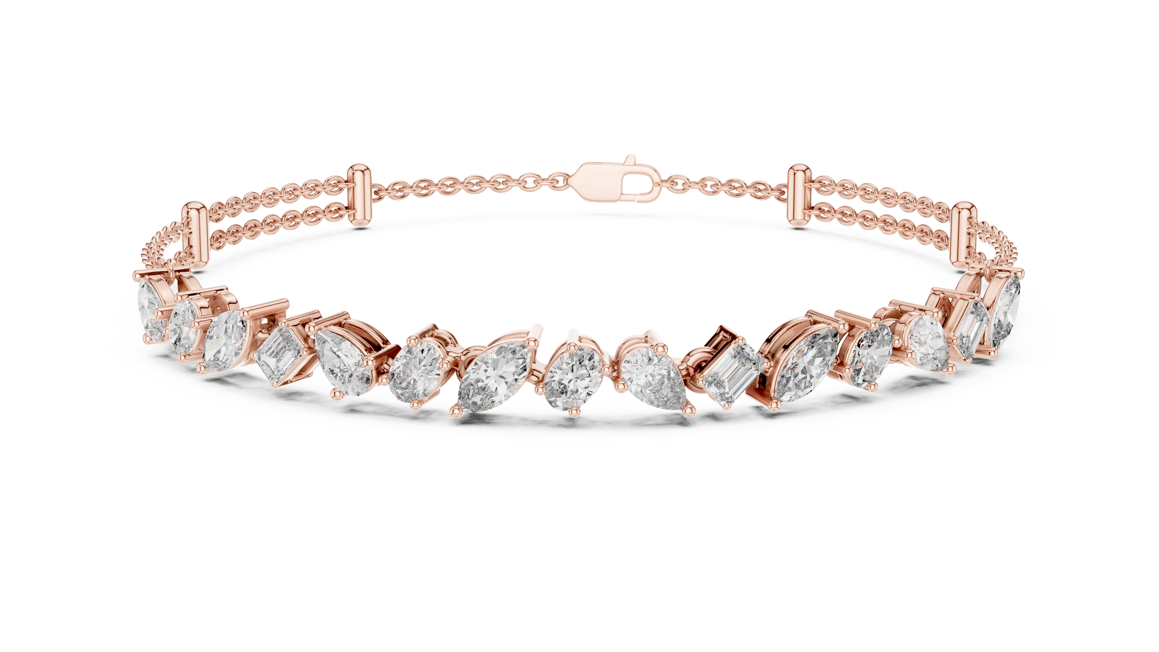Mixed Shape Lab Grown Diamond Bracelet