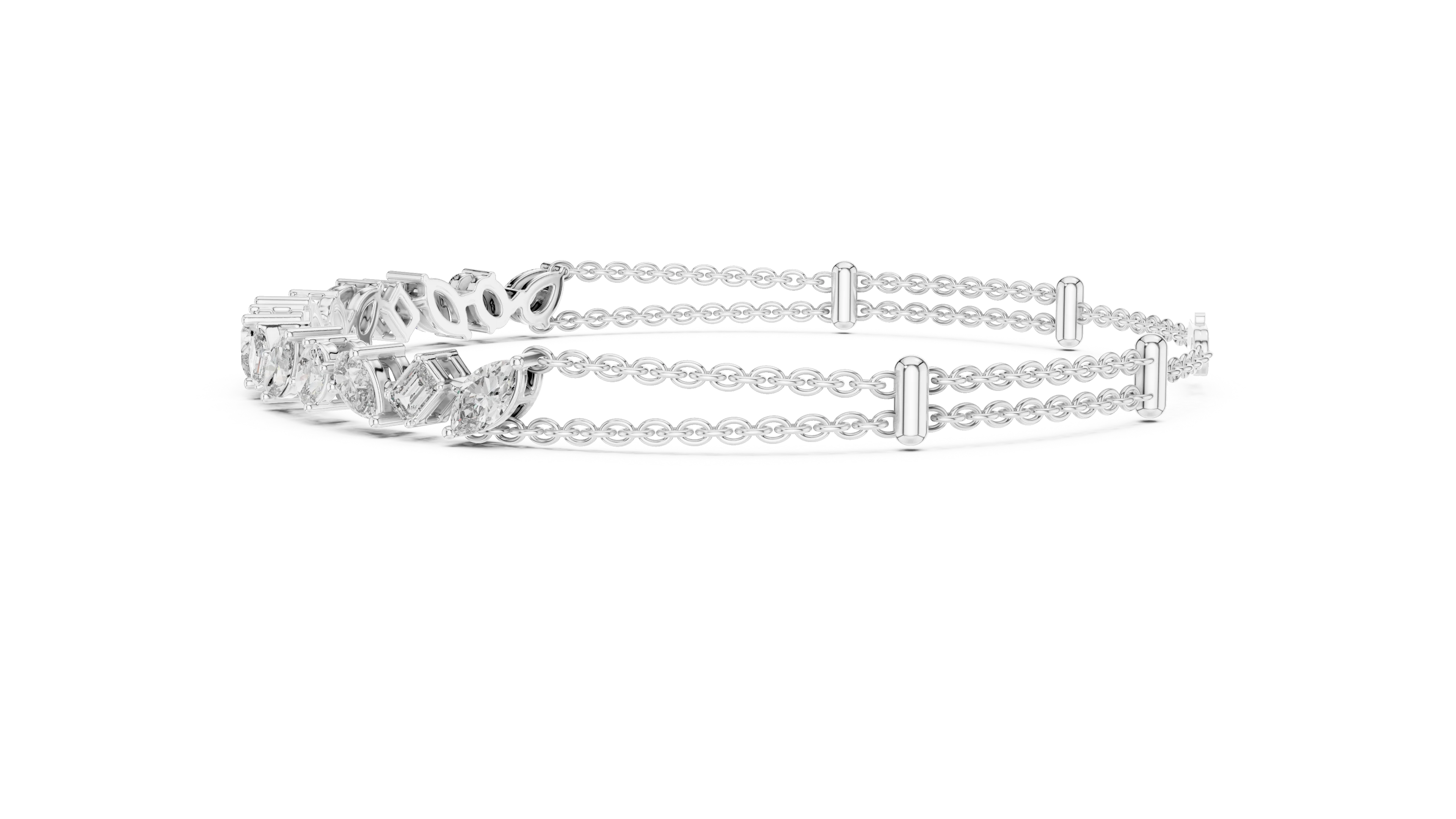 Mixed Shape Lab Grown Diamond Bracelet