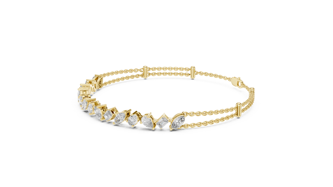 Mixed Shape Lab Grown Diamond Bracelet