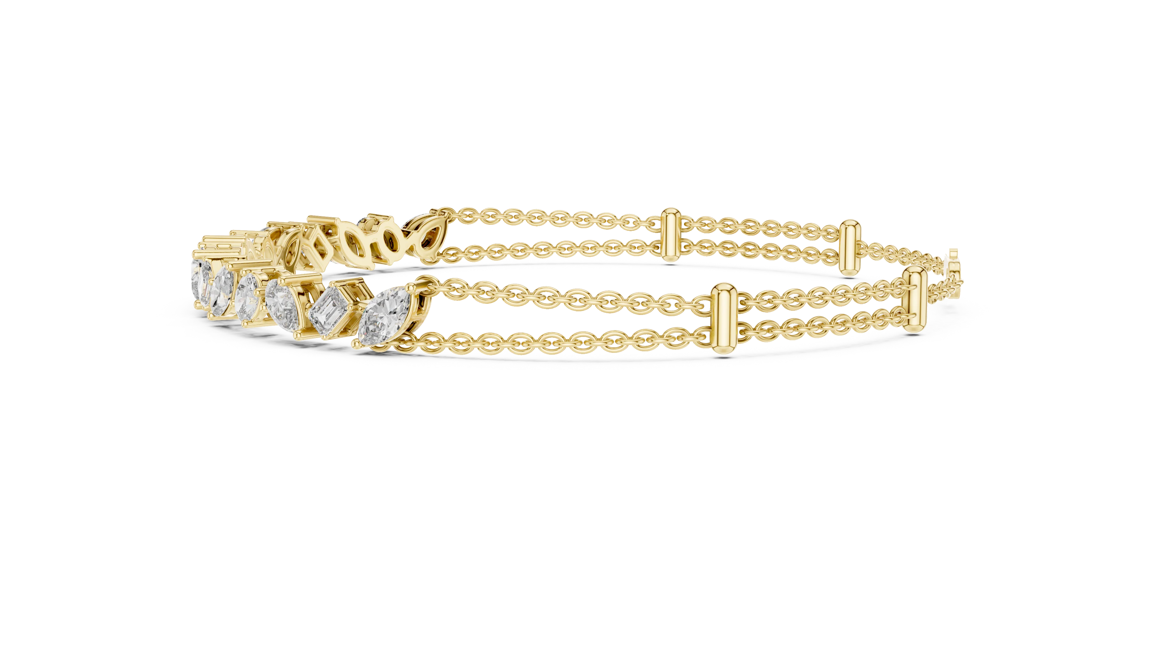 Mixed Shape Lab Grown Diamond Bracelet