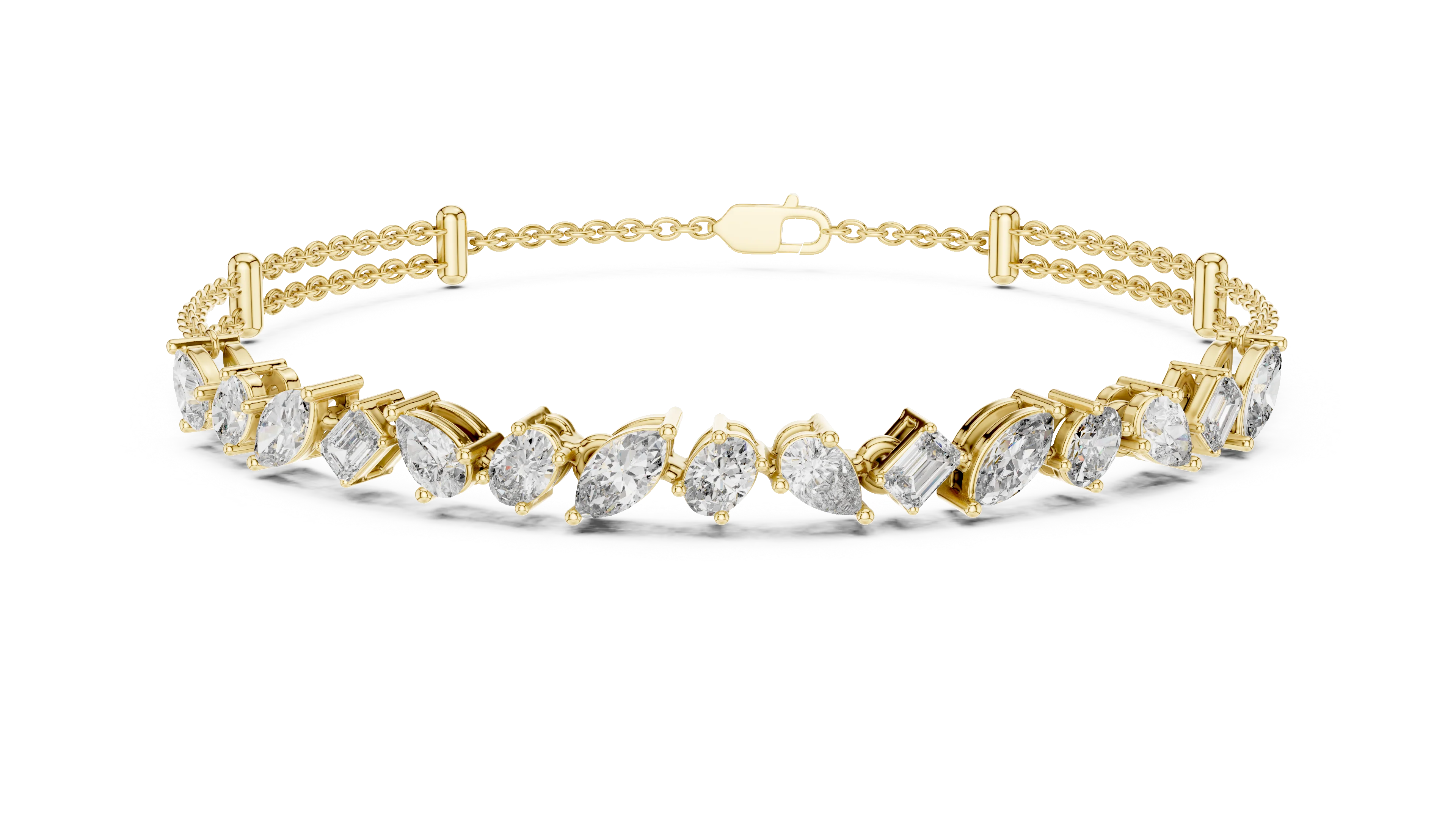Mixed Shape Lab Grown Diamond Bracelet