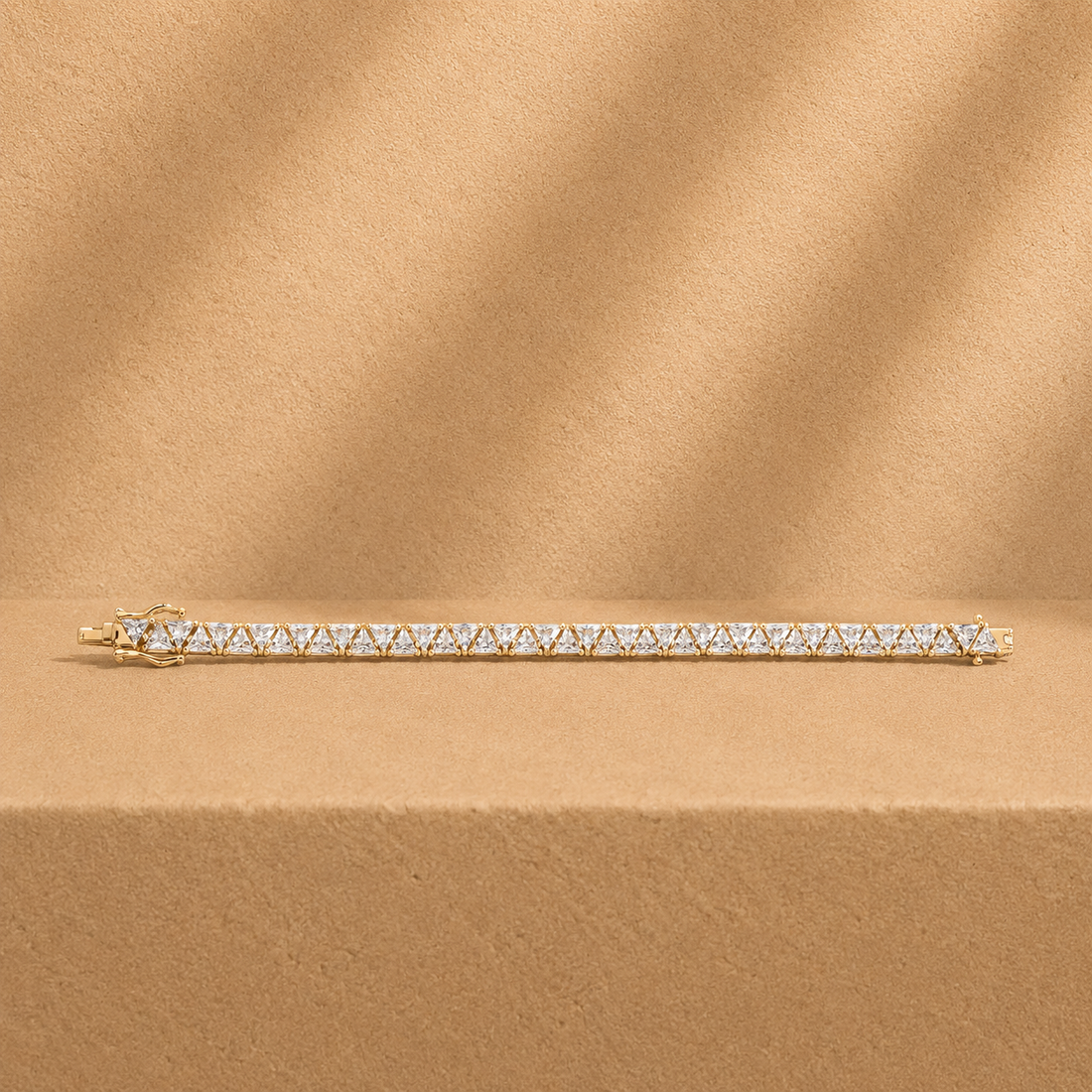 Trillion Cut Lab Grown Diamond Tennis Bracelet