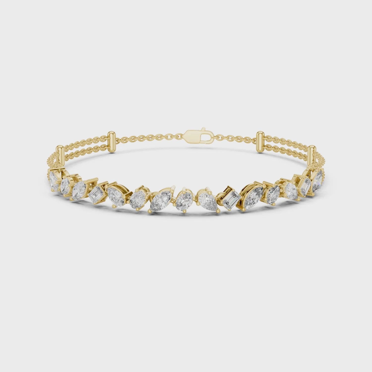Mixed Shape Lab Grown Diamond Bracelet