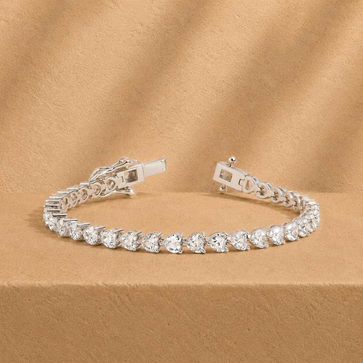 East West Heart Lab Grown Diamond Tennis Bracelet